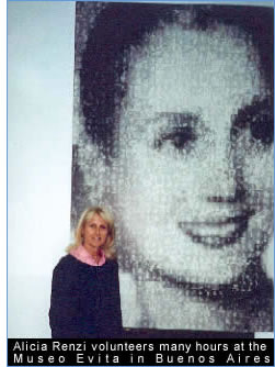 Alicia Renzi at the Museo Evita in Buenos Aires
